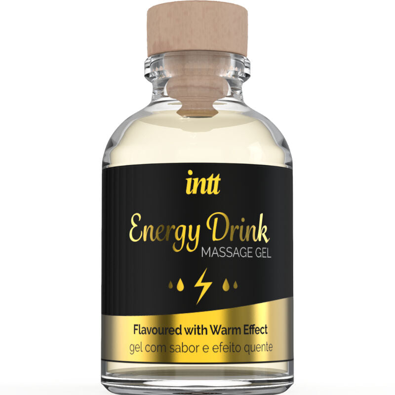 INTT MASSAGE & ORAL SEX - GEL DA MASSAGGIO ENERGIZZANTE AROMATIZZATO AL GUSTO DI BEVANDE CON EFFETTO RISCALDANTE