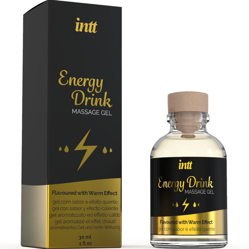 INTT MASSAGE & ORAL SEX - GEL DA MASSAGGIO ENERGIZZANTE AROMATIZZATO AL GUSTO DI BEVANDE CON EFFETTO RISCALDANTE