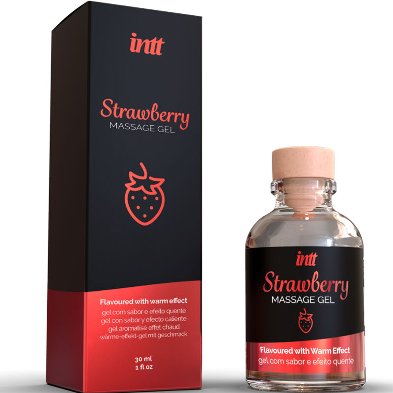INTT MASSAGE & ORAL SEX - WARMING STRAWBERRY FLAVORED MASSAGE GEL