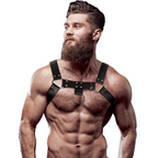 FETISH SUBMISSIVE ATTITUDE - ARNÉS DE PECHO DE CUERO ECOLÓGICO PARA HOMBRES