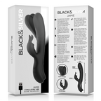 BLACK&SILVER - RECHARGEABLE BLACK JAMIE RABBIT SILICONE STIMULATOR