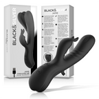 BLACK&SILVER - RECHARGEABLE BLACK JAMIE RABBIT SILICONE STIMULATOR