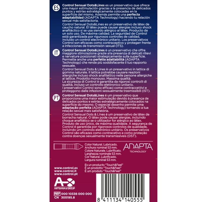 CONTROL - SENSUAL POINTS & LINES POINTS AND STRETCH MARKS 12 UNITS