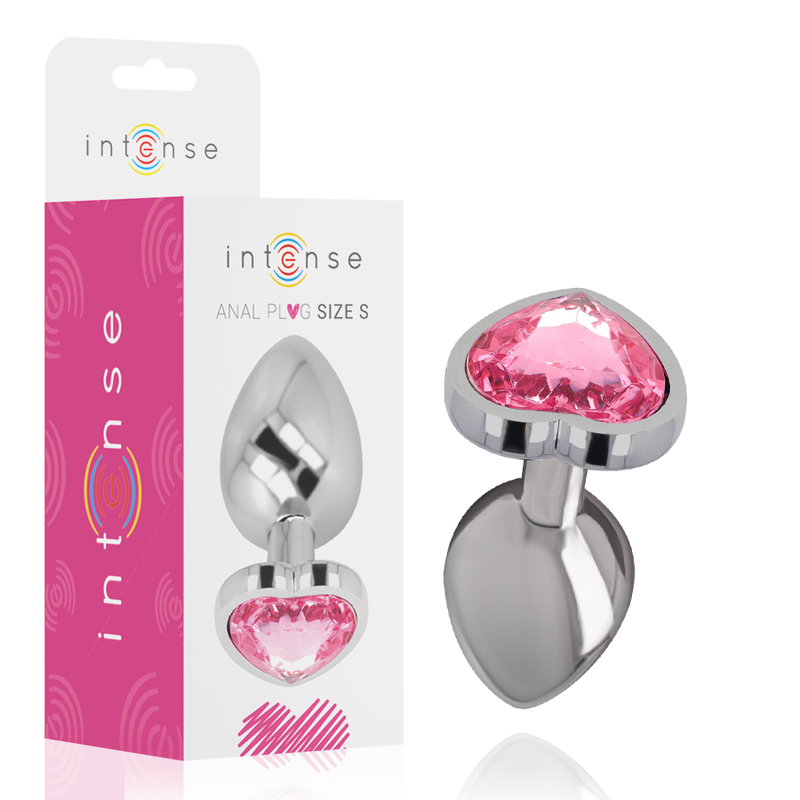 PLUG ANALE INTENSE IN ALLUMINIO CON CUORE ROSA TAGLIA S