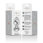 INTENSE - ALUMINUM METAL ANAL PLUG WHITE HEART SIZE L