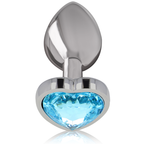 INTENSE - PLUG ANAL MÉTAL ALUMINIUM COEUR BLEU TAILLE M