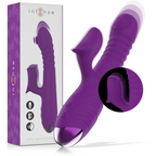 INTENSE - VIBRADOR RECARGABLE MULTIFUNCIÓN IGGY UP & DOWN CON ESTIMULADOR CLITORAL VIOLETA