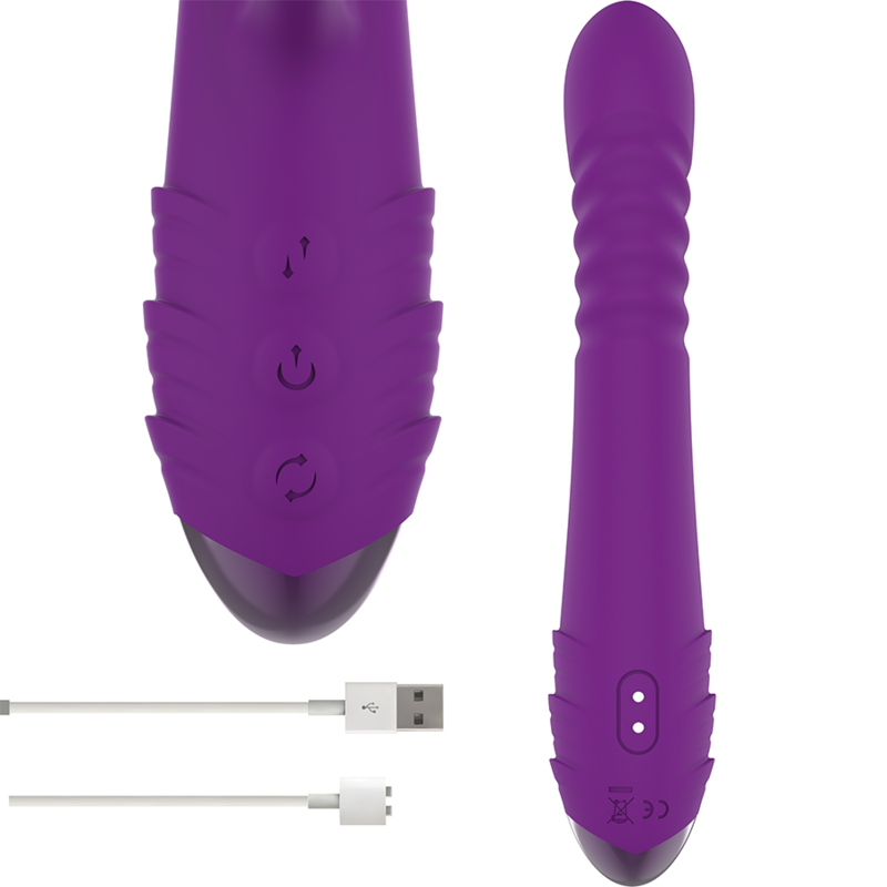 INTENSE - VIBRADOR RECARGABLE MULTIFUNCIÓN IGGY UP & DOWN CON ESTIMULADOR CLITORAL VIOLETA
