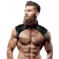 FETISH SUBMISSIVE ATTITUDE - ADJUSTABLE ECO-LEATHER NECK HARNESS FOR MEN BRIGADE