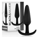 BLACK&SILVER - ANAL PLUG IN SILICONE KAEL CON IMPUGNATURA MEDIA