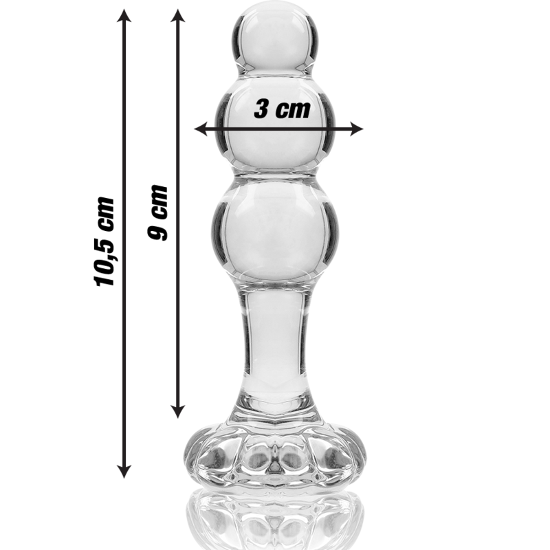 NEBULA SERIES BY IBIZA - MODELLO 1 TAPPO IN VETRO BOROSILICATO TRASPARENTE 10,5 CM -O- 3 CM