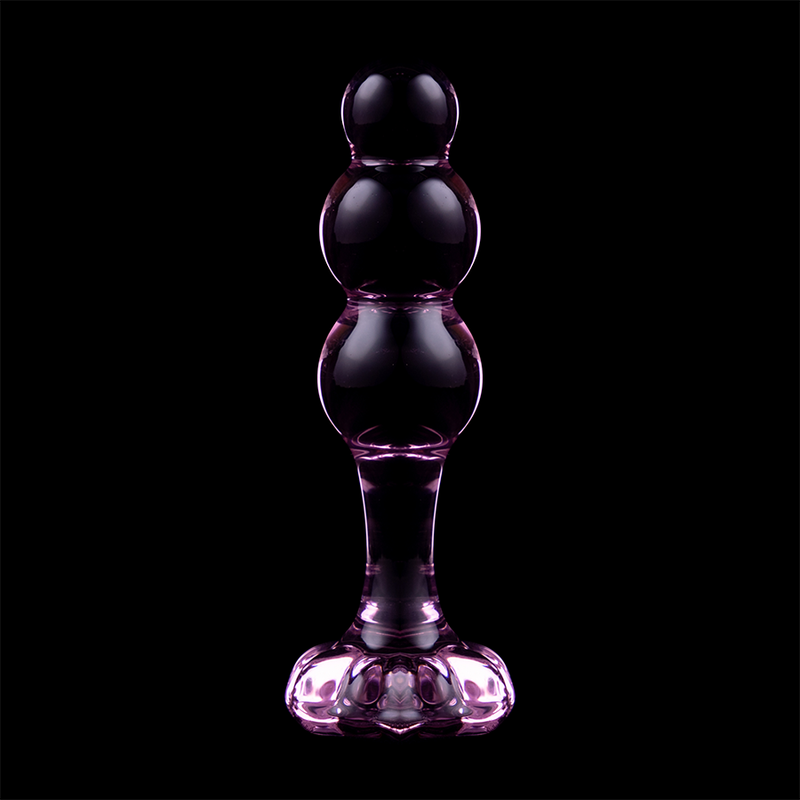 NEBULA SERIES BY IBIZA - MODELLO 1 PLUG ANALE IN VETRO BOROSILICATO ROSA 10,5 CM -O- 3 CM