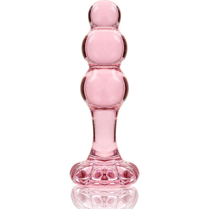 NEBULA SERIES BY IBIZA - MODELLO 1 PLUG ANALE IN VETRO BOROSILICATO ROSA 10,5 CM -O- 3 CM