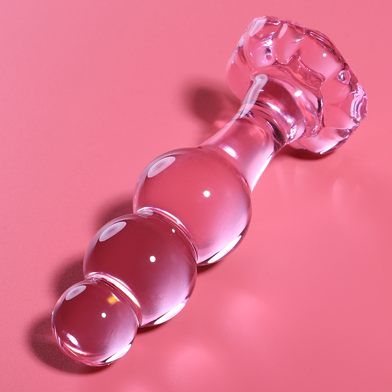 NEBULA SERIES BY IBIZA - MODELLO 1 PLUG ANALE IN VETRO BOROSILICATO ROSA 10,5 CM -O- 3 CM