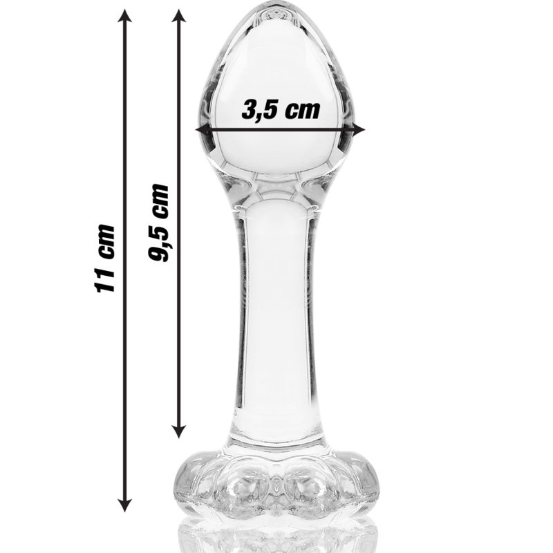 NEBULA SERIES BY IBIZA - ANAL PLUG MODELLO 2 VETRO BOROSILICATO TRASPARENTE 11 CM -O- 3,5 CM