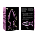 NEBULA SERIES BY IBIZA - PLUG ANALE MODELLO 3 VETRO BOROSILICATO ROSA 11 CM -O- 5 CM