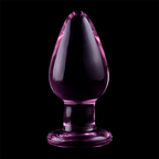 NEBULA SERIES BY IBIZA - PLUG ANALE MODELLO 3 VETRO BOROSILICATO ROSA 11 CM -O- 5 CM