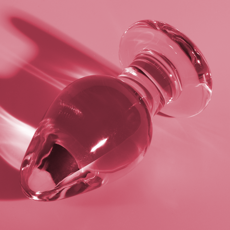 NEBULA SERIES BY IBIZA - PLUG ANALE MODELLO 3 VETRO BOROSILICATO ROSA 11 CM -O- 5 CM