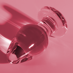 NEBULA SERIES BY IBIZA - PLUG ANALE MODELLO 3 VETRO BOROSILICATO ROSA 11 CM -O- 5 CM
