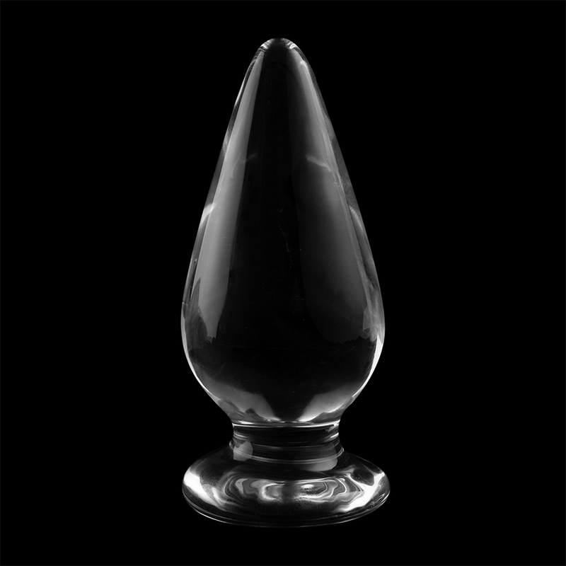 NEBULA SERIES BY IBIZA - ANAL PLUG MODEL 4 CLEAR BOROSILICATE GLASS 11 CM -O- 5 CM