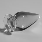 NEBULA SERIES BY IBIZA - ANAL PLUG MODEL 4 CLEAR BOROSILICATE GLASS 11 CM -O- 5 CM