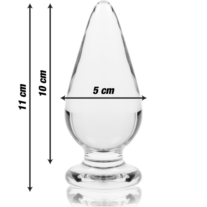 NEBULA SERIES BY IBIZA - ANAL PLUG MODEL 4 CLEAR BOROSILICATE GLASS 11 CM -O- 5 CM