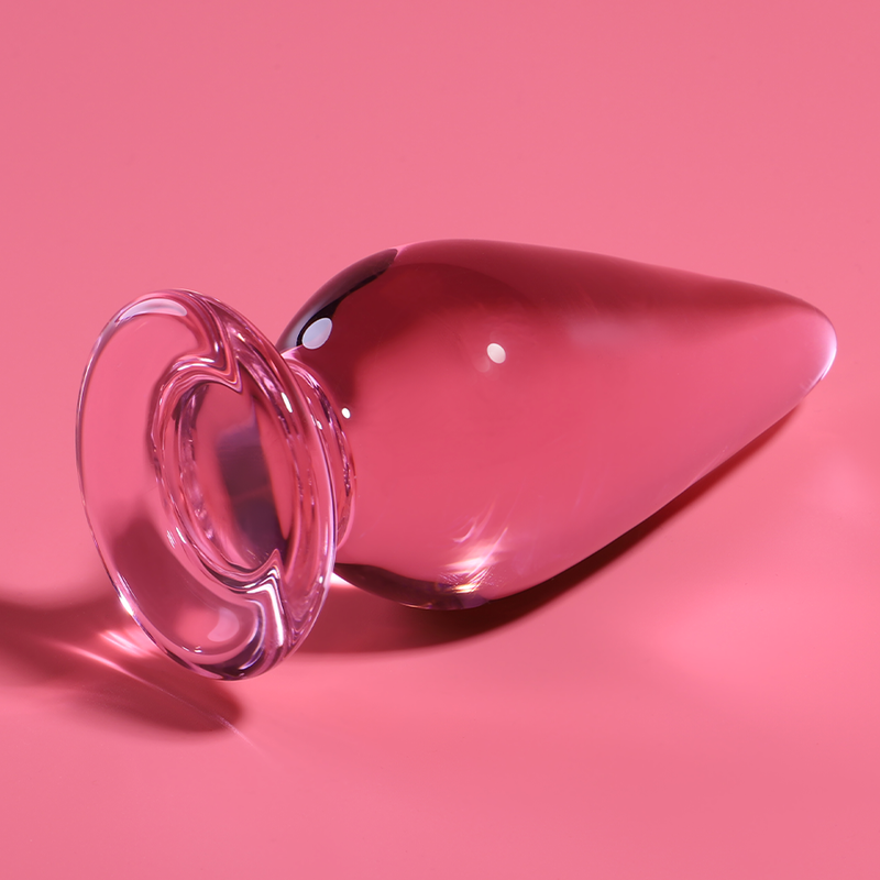 NEBULA SERIES BY IBIZA - ANAL PLUG MODEL 4 PINK BOROSILICATE GLASS 11 CM -Ø- 5 CM