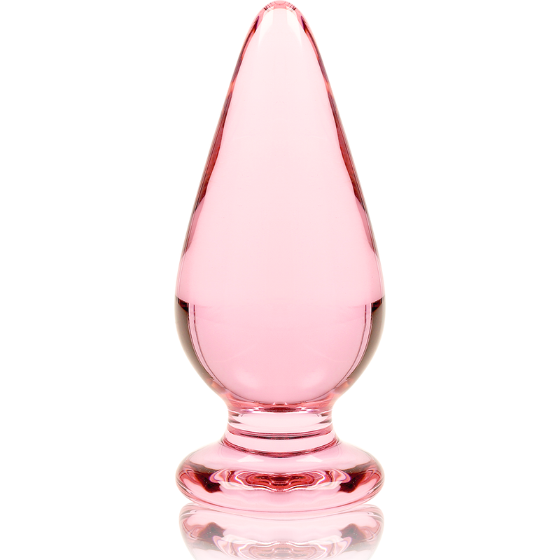 NEBULA SERIES BY IBIZA - TAPÓN ANAL MODELO 4 VIDRIO BOROSILICATO ROSA 11 CM -Ø- 5 CM