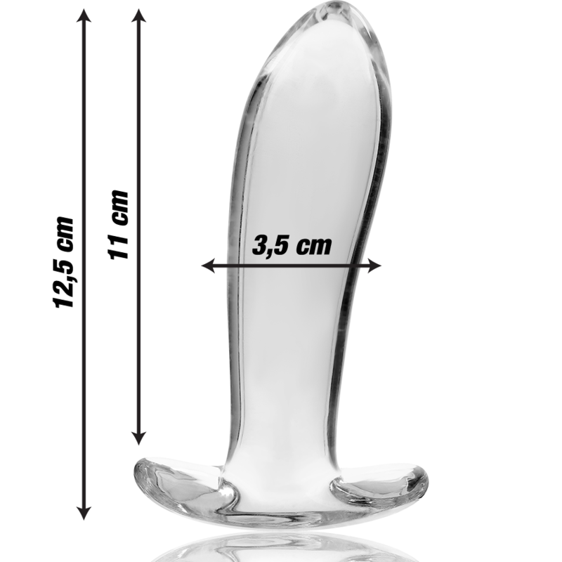NEBULA SERIES BY IBIZA - ANAL PLUG MODELLO 5 VETRO BOROSILICATO TRASPARENTE 12,5 CM -Ø- 3,5 CM