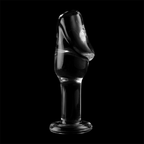 NEBULA SERIES BY IBIZA - ANAL PLUG MODELLO 6 VETRO BOROSILICATO TRASPARENTE 12,5 CM -Ø- 4 CM