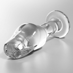 NEBULA SERIES BY IBIZA - ANAL PLUG MODELLO 6 VETRO BOROSILICATO TRASPARENTE 12,5 CM -Ø- 4 CM