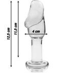 NEBULA SERIES BY IBIZA - ANAL PLUG MODELLO 6 VETRO BOROSILICATO TRASPARENTE 12,5 CM -Ø- 4 CM