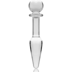 NEBULA SERIES BY IBIZA - ANAL PLUG MODEL 7 CLEAR BOROSILICATE GLASS 13.5 CM -O- 3 CM