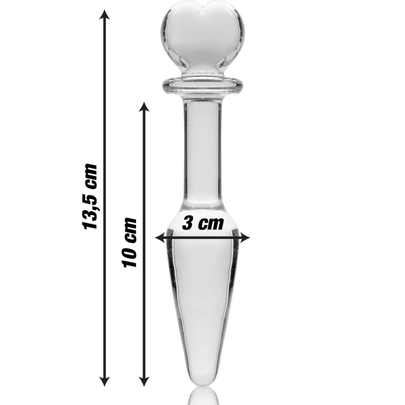 NEBULA SERIES BY IBIZA - ANAL PLUG MODEL 7 CLEAR BOROSILICATE GLASS 13.5 CM -O- 3 CM