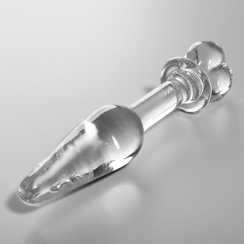 NEBULA SERIES BY IBIZA - ANAL PLUG MODEL 7 CLEAR BOROSILICATE GLASS 13.5 CM -O- 3 CM