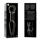 NEBULA SERIES BY IBIZA - ANAL PLUG MODEL 7 CLEAR BOROSILICATE GLASS 13.5 CM -O- 3 CM