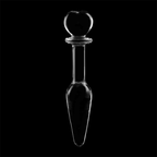 NEBULA SERIES BY IBIZA - ANAL PLUG MODEL 7 CLEAR BOROSILICATE GLASS 13.5 CM -O- 3 CM