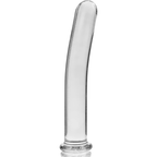 NEBULA SERIES BY IBIZA - MODELLO 9 DILDO IN VETRO BOROSILICATO TRASPARENTE 15,5 CM -O- 2,5 CM