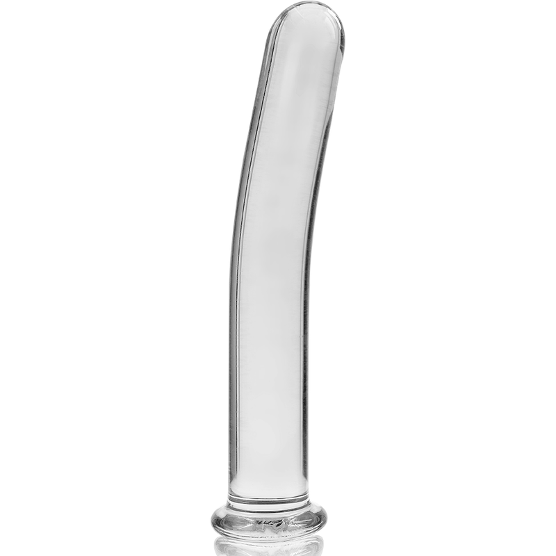 NEBULA SERIES BY IBIZA - MODELLO 9 DILDO IN VETRO BOROSILICATO TRASPARENTE 15,5 CM -O- 2,5 CM