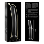 NEBULA SERIES BY IBIZA - MODELLO 9 DILDO IN VETRO BOROSILICATO TRASPARENTE 15,5 CM -O- 2,5 CM
