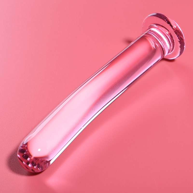 NEBULA SERIES BY IBIZA - MODEL 9 BOROSILICATE GLASS DILDO PINK 15.5 CM -O- 2.5 CM