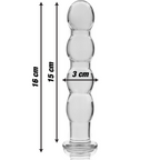 NEBULA SERIES BY IBIZA - MODELO 10 DILDO DE CRISTAL DE BOROSILICATO TRANSPARENTE 16.5 CM -O- 3.5 CM