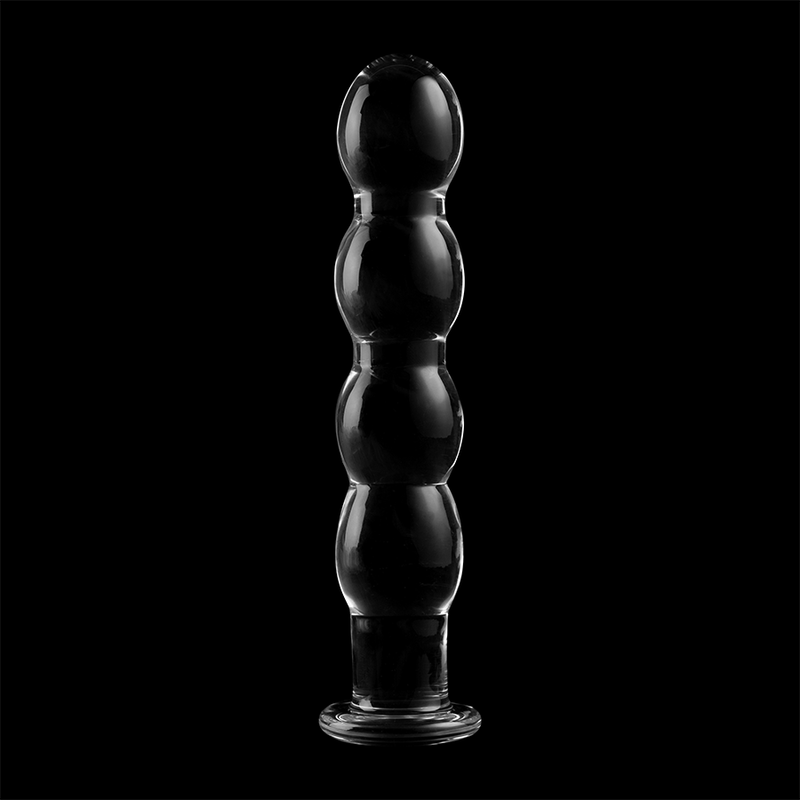 NEBULA SERIES BY IBIZA - MODELO 10 DILDO DE CRISTAL DE BOROSILICATO TRANSPARENTE 16.5 CM -O- 3.5 CM