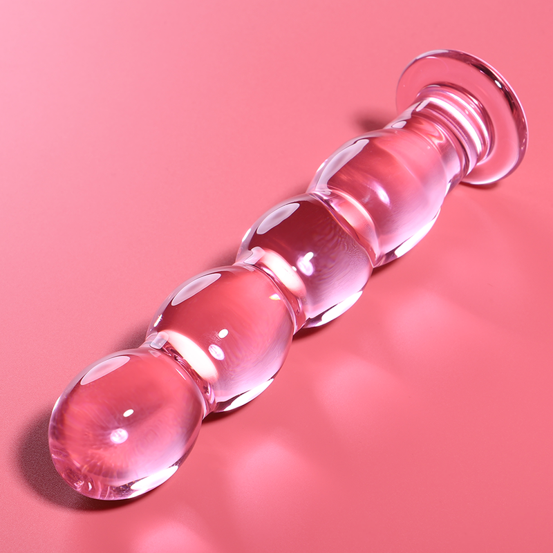 NEBULA SERIES BY IBIZA - MODELO 10 DILDO DE VIDRIO BOROSILICATO ROSA 16.5 CM -O- 3.5 CM