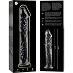 NEBULA SERIES BY IBIZA - MODELLO 12 DILDO IN VETRO BOROSILICATO TRASPARENTE 17 CM -O- 3,5 CM