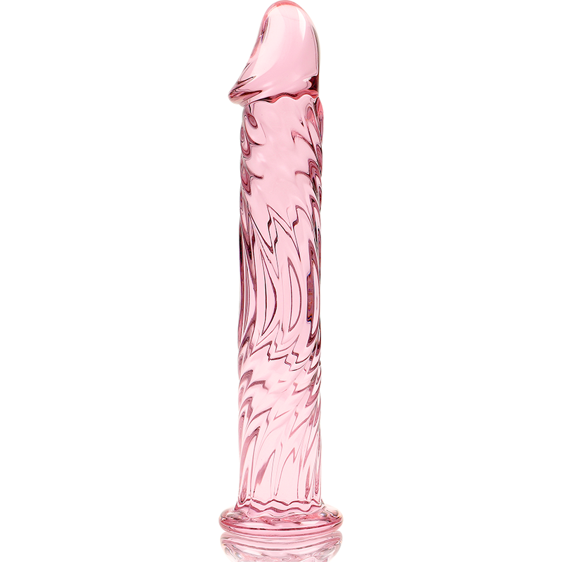 NEBULA SERIES BY IBIZA - MODELLO 12 DILDO IN VETRO BOROSILICATO ROSA 17 CM -O- 3,5 CM