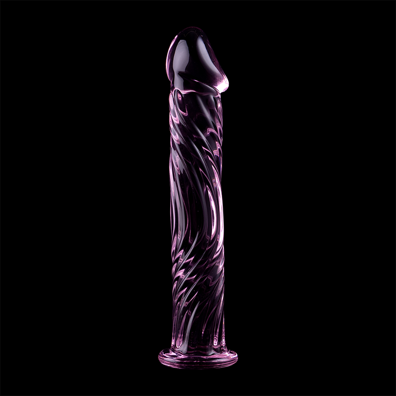 NEBULA SERIES BY IBIZA - MODELLO 12 DILDO IN VETRO BOROSILICATO ROSA 17 CM -O- 3,5 CM