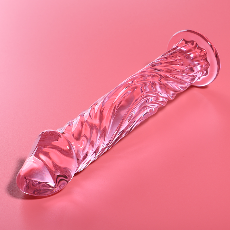NEBULA SERIES BY IBIZA - MODELLO 12 DILDO IN VETRO BOROSILICATO ROSA 17 CM -O- 3,5 CM