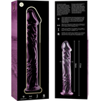 NEBULA SERIES BY IBIZA - MODELLO 12 DILDO IN VETRO BOROSILICATO ROSA 17 CM -O- 3,5 CM