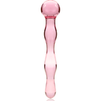 NEBULA SERIES BY IBIZA - MODELLO 13 DILDO IN VETRO BOROSILICATO ROSA 18 CM -Ø- 3,5 CM